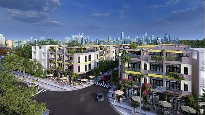Chỉ 1,1 Tỷ Nhận Nhà Phố,DTĐ 75m2, DTXD 200m2, 4 PN,5 WC, Cao 3,5 Tầng.
