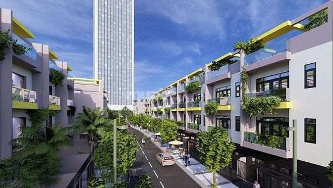 Chỉ 1,1 Tỷ Nhận Nhà Phố,DTĐ 75m2, DTXD 200m2, 4 PN,5 WC, Cao 3,5 Tầng.