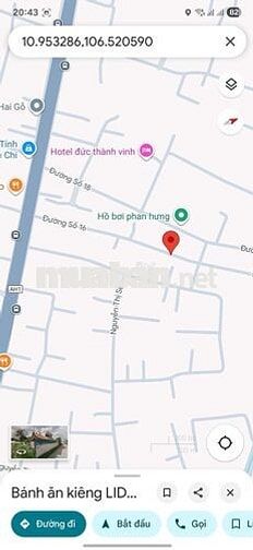 ĐẤT 2 MẶT TIỀN ĐƯỜNG 16, DT:1275m2, SHR, CÁCH QL22 CHỈ 200m,
