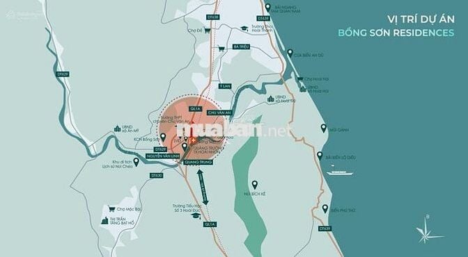 Mở bán dự án Phúc Gia Tân ngay trung tâm thị trấn Bồng Sơn
