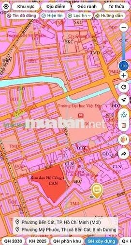 Bán Nhà Đất Thới Hòa Bến Cát Bình Dương. Ngay sau trường Đại Học Việt