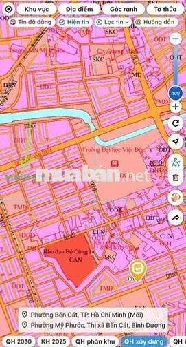 Bán Nhà Đất Thới Hòa Bến Cát Bình Dương. Ngay sau trường Đại Học Việt