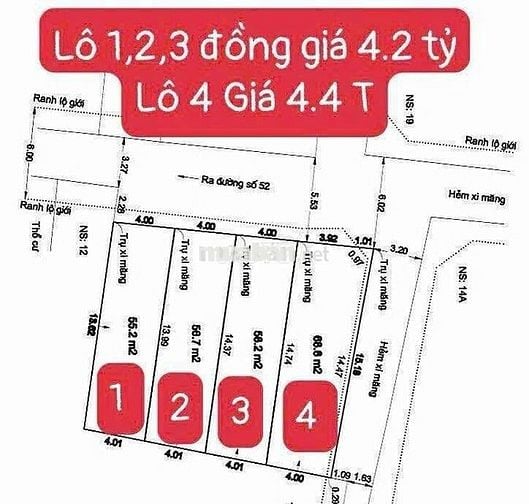 Về Siêu Phẩm lô đất hẻm xe hơi 60m2 Giá 4Tỷ2 Hiệp Bình Chánh Thủ Đức