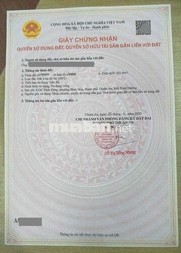 Đất KDC Minh Tuấn gần chợ Bình Đáng KCN Vsip 1, 2490 Bình Hoà Thuận An