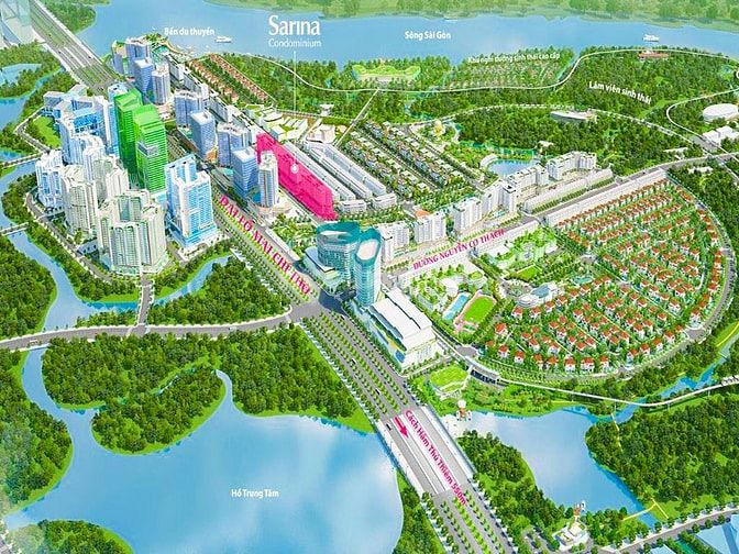 Cần bán Căn hộ tại Sala Sarina tầng thấp gồm 3 phòng ngủ DT 127m2