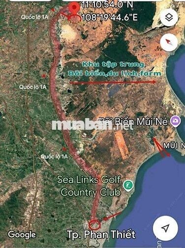 Bán lô đất 12,142m2 tại suối nhuôm sông lũy Bắc bình,bình thuận,Lâm đồ