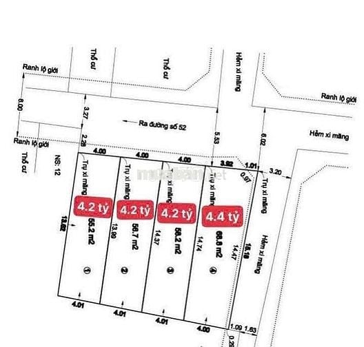 Hàng đầu tư F0- 4 lô đất ngay Phạm Văn Đồng- 68m2- HXH- Gía 4 tỷ nhỉnh