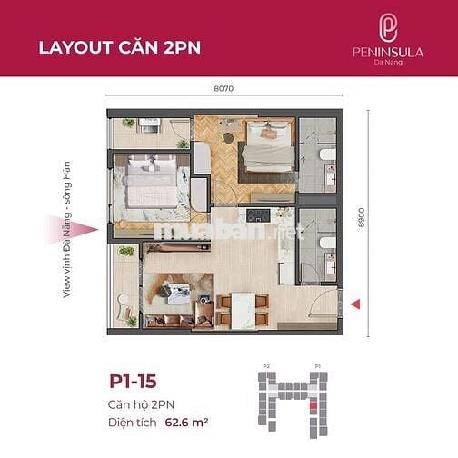 CHỈ ĐÚNG 1 CĂN VIEW TRỰC DIỆN SÔNG HÀN TẦNG CAO GIÁ TỐT-HỖ TRỢ VAY 70%