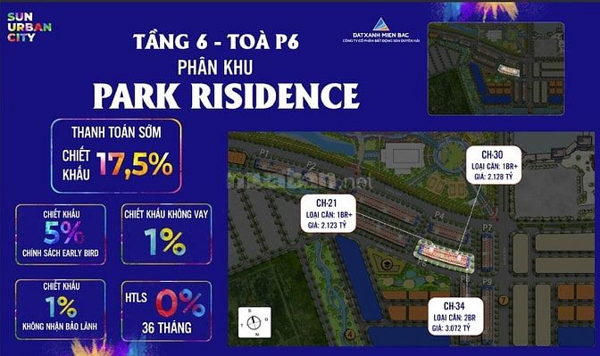 Trực tiếp từ cđt - park residence thuộc sun urban - chỉ từ 400 triệu