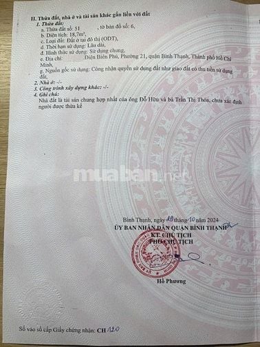 Bán nhà hẻm 3.5m(XH) Điện Biên Phủ, P.21, Q.Bình Thạnh giá 2.94 tỷ
