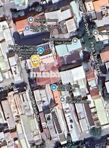 Bán đất chính chủ 113,9m² - MT Trần Khánh Dư - Sẵn nhà cấp 4