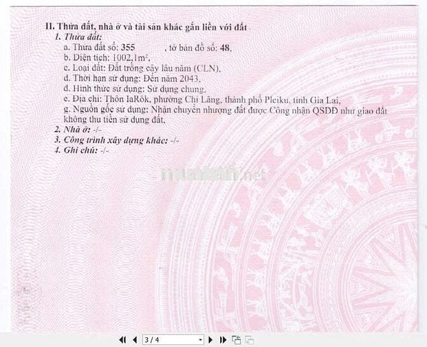 Hot – Bán 1000m2 - 285 Tr tại Chi Lăng -Pleiku cách QL19 400M