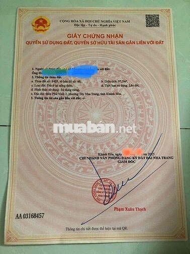 Cần Bán Đất Mặt Tiền Đường Trần Nam Trung Rộng 13m.Ngay TT Phước Đồng
