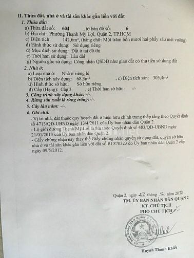 Bán nhà mặt tiền đường Thạnh Mỹ Lợi Quận 2 giá 16,5 tỷ