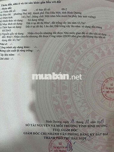 Bán gấp đất nhánh đường DX 043 gần bệnh viện 1500 giường sổ sẵn