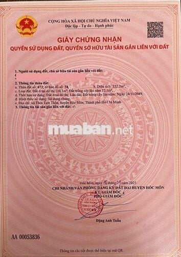 Đất Góc 2 MT 5,6x22m ,Sổ 122m2, Vị Trí Đẹp cách chợ Ba Bầu 300m