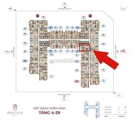 "NÓNG HỔI" CHỈ ĐÚNG 1 CĂN 1PN 45,3M2 PENINSULA DA NANG VIEW SÔNG HÀN