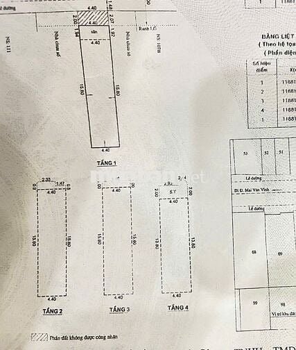 4,4x20 Mặt tiền đường số tân quy ,quận 7
