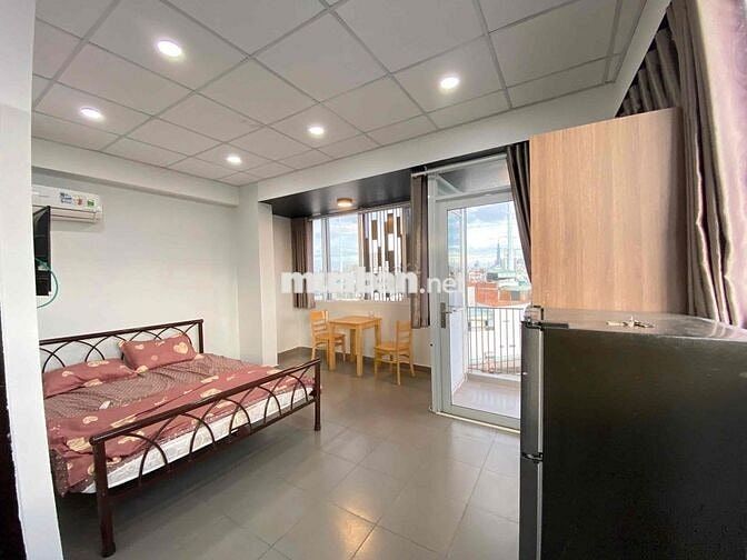 cho thuê căn studio ban công ngay thích bửu đăng gò vấp 35m2 full nt