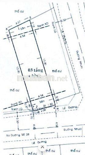 Nhà 4 Tầng 76M2, Hẻm XH 5m, Gần Chợ An Nhơn