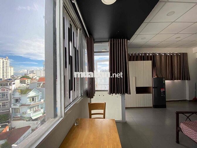 cho thuê căn studio ban công ngay thích bửu đăng gò vấp 35m2 full nt