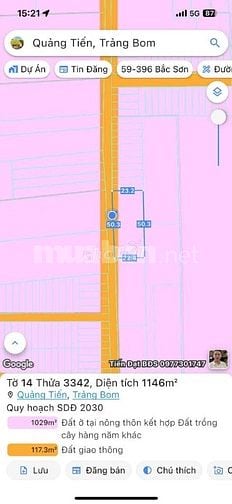 Bán đất Quảng Tiến - Trảng Bom