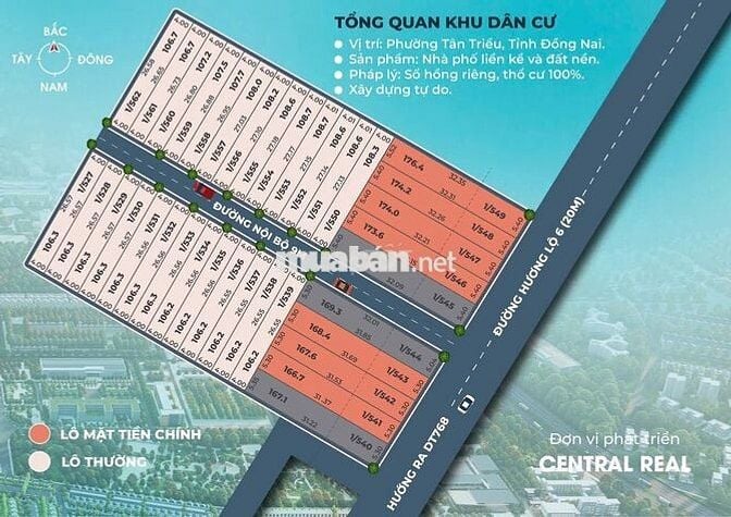 HOTT ! Vừa ra sổ 36 nền Vip mặt tiền - Phường Tân Triều chỉ từ 1tỷ 250