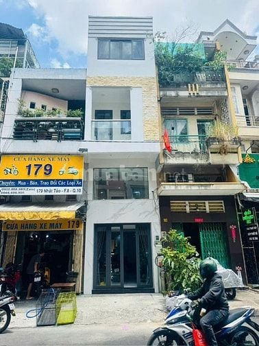 Bán nhà MT 181 Nhật Tảo, P8, Q10. DT 3x10m, trệt, lửng, 2 lầu, ST, 5P