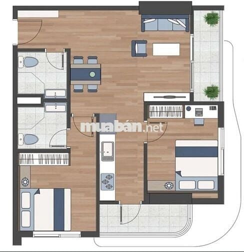 CHÍNH CHỦ | Căn góc View công viên |B15-11- 67m2 | BENHILL THUẬN GIAO