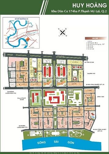 Bán đất dự án Huy Hoàng P Thạnh Mỹ Lợi Quận 2 nền E9 (100m2) 220 tr/m2
