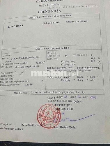 Bán Nhà Chính Chủ ( ko quy hoạch ) hoa hồng 50tr