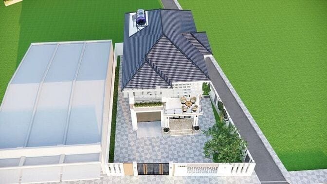 Biệt thự vườn 265 m2, 2 mặt tiền, sân vườn rộng ngay trung biển Mỹ Khê