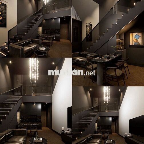 Dự án mới khai trương Căn Duplex 50m2,2PN,1PN Roftop view Landmark 81