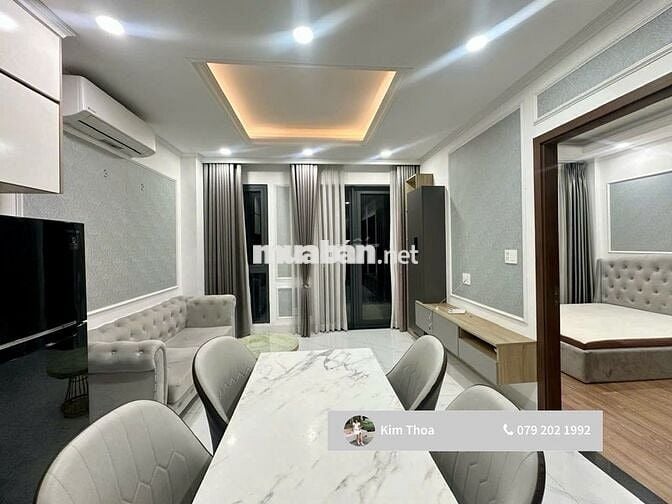 Căn hộ 2PN 1WC, 55m2, full nội thất, ban công ở Vạn Phúc. Chỉ 12,5 tr