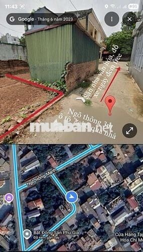 Chính chủ bán lô đất 48m2. Mt 6,7m, ôtô 7 chỗ qua nhà gần ĐHTDTT