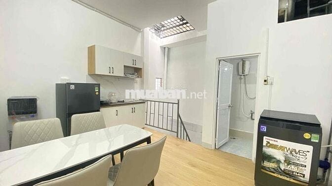 cho thuê căn hộ dịch vụ 2pn 1 phòng ăn 1wc full nội thất cao cấp