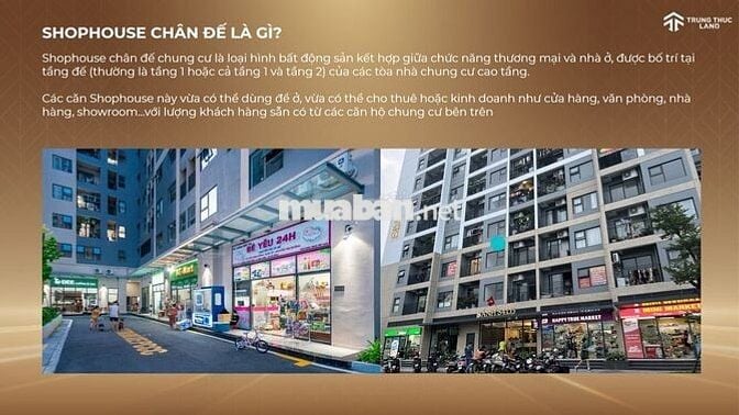 Bán shophouse khối đế PiCity High Park