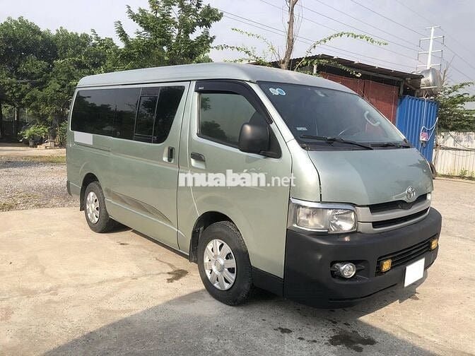 Toyota Hiace 2007 tải van 6 chổ 900kg màu xám