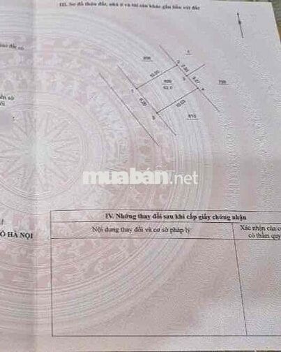62m thổ cư Hoà Lạc, Hà Nội. Đất vuông vắn, đường thông, ô tô đõ cửa
