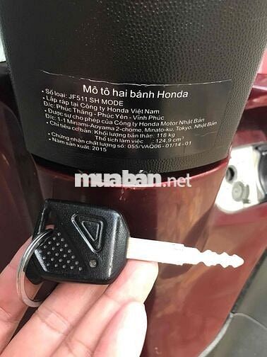 Honda Sh Mode 2015 . Xe zin . Máy zin . Bstp