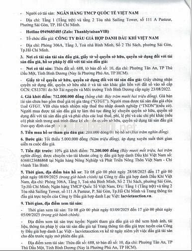 BĐS tại Phường Tân An, Thủ Dầu Một, Bình Dương (Nay là Phú An, TP HCM)