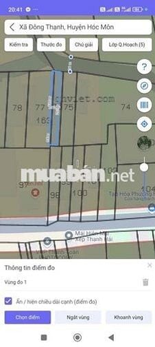 BÁN ĐẤT ĐÔNG THẠNH HÓC MÔN GIÁ RẺ 2.3 TỶ  DIỆN TÍCH 78m2 ( 3 x 26 )