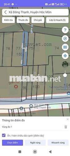 BÁN ĐẤT ĐÔNG THẠNH HÓC MÔN GIÁ RẺ 2.3 TỶ  DIỆN TÍCH 78m2 ( 3 x 26 )