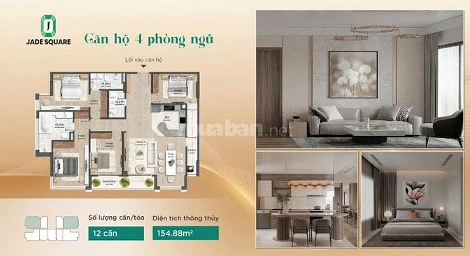 Chỉ với 15% ký HĐMB tại dự án Jade Square Cổ Nhuế, vào sớm CK thêm 3% 