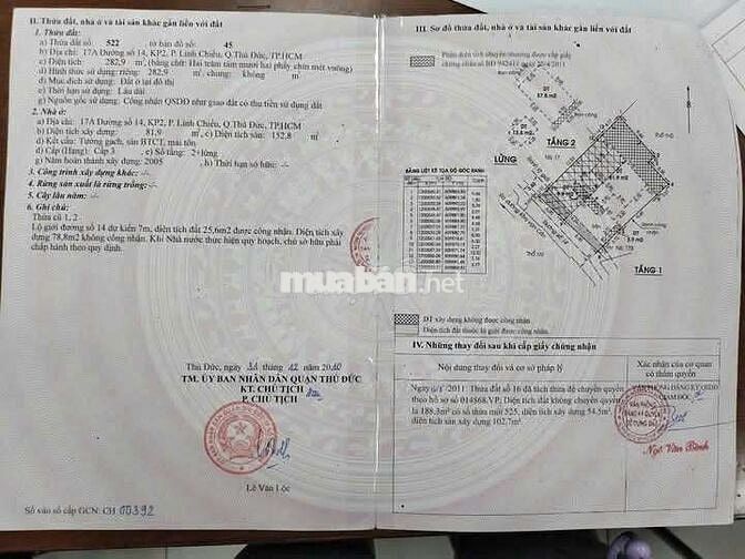 BÁN NHÀ MẶT TIỀN ĐƯỜNG SỐ – P. LINH CHIỂU, THỦ ĐỨC