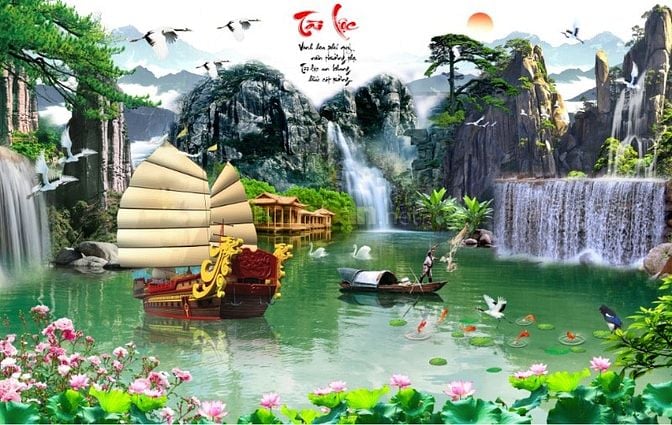 Tranh gạch 3d ốp tường tranh phong cảnh - VCC43