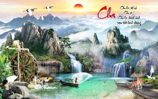 Tranh gạch 3d ốp tường tranh phong cảnh - VCC43