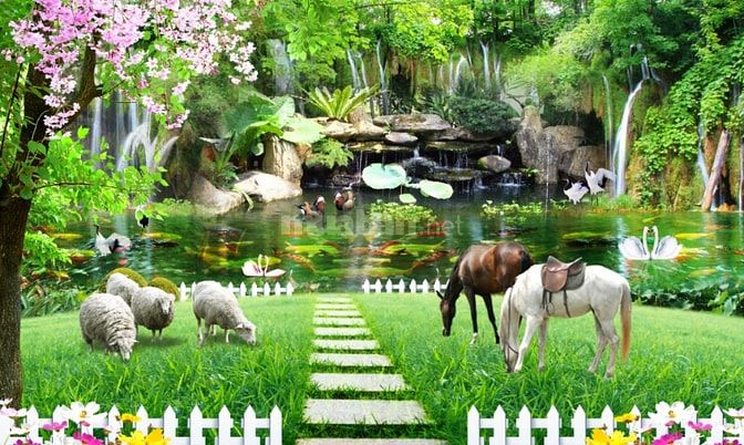 Tranh gạch 3d ốp tường tranh phong cảnh - VCC43