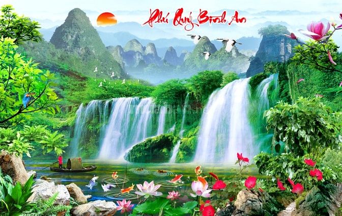Tranh gạch 3d ốp tường tranh phong cảnh - VCC43