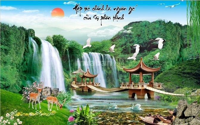 Tranh gạch 3d ốp tường tranh phong cảnh - VCC43